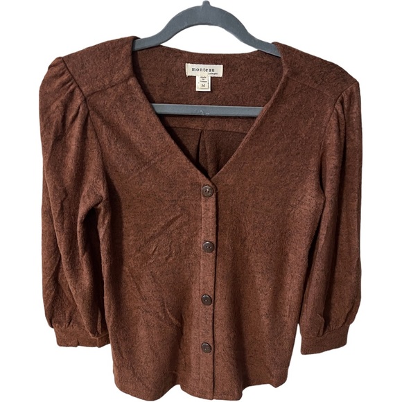 Monteau Sweaters - A Monteau brown cardigan in size medium